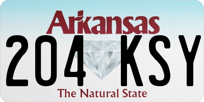 AR license plate 204KSY