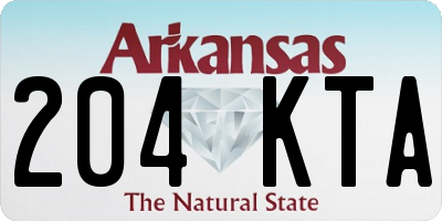 AR license plate 204KTA