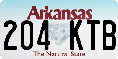 AR license plate 204KTB