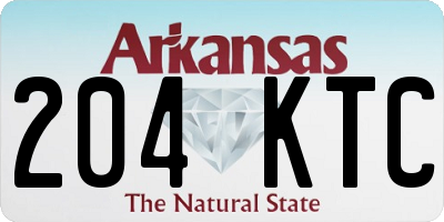 AR license plate 204KTC