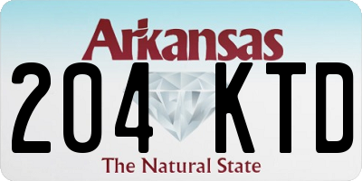 AR license plate 204KTD
