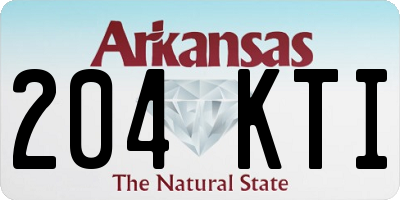 AR license plate 204KTI