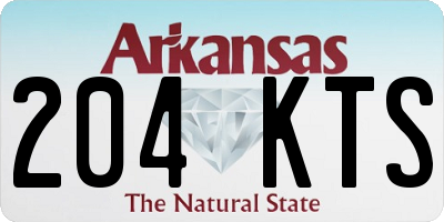 AR license plate 204KTS