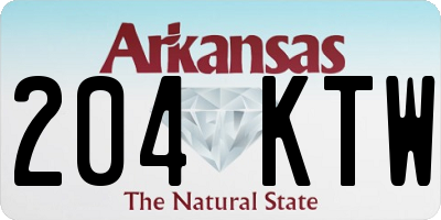AR license plate 204KTW