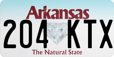 AR license plate 204KTX