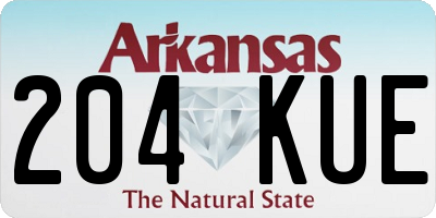 AR license plate 204KUE