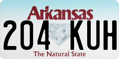 AR license plate 204KUH