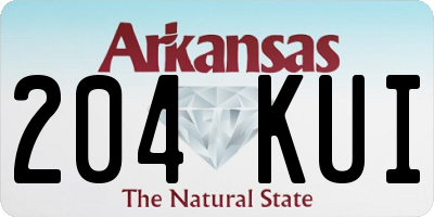 AR license plate 204KUI