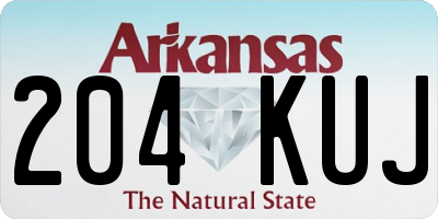 AR license plate 204KUJ