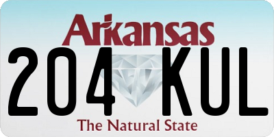AR license plate 204KUL