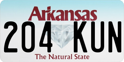 AR license plate 204KUN