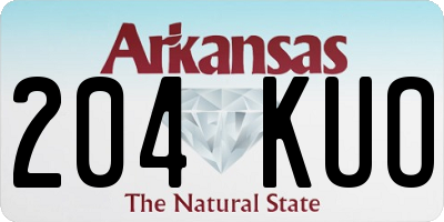 AR license plate 204KUO