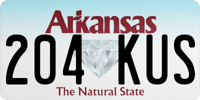 AR license plate 204KUS
