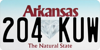 AR license plate 204KUW