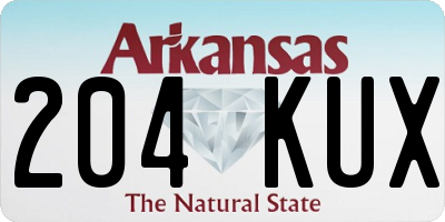 AR license plate 204KUX