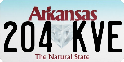 AR license plate 204KVE