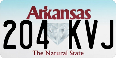 AR license plate 204KVJ