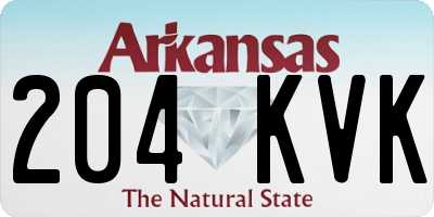 AR license plate 204KVK