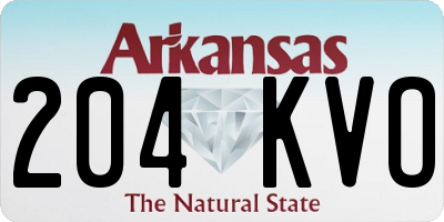 AR license plate 204KVO