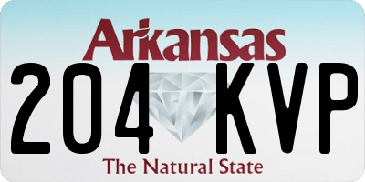 AR license plate 204KVP
