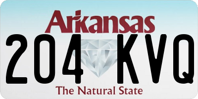 AR license plate 204KVQ