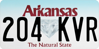 AR license plate 204KVR