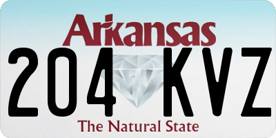 AR license plate 204KVZ