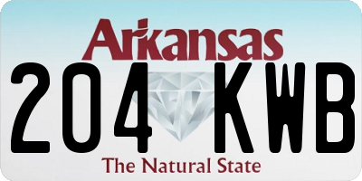 AR license plate 204KWB