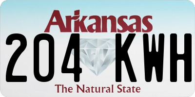 AR license plate 204KWH