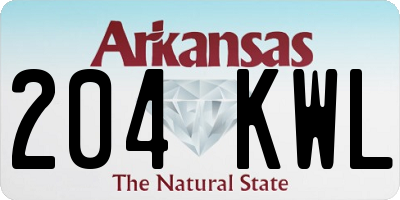 AR license plate 204KWL