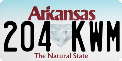 AR license plate 204KWM