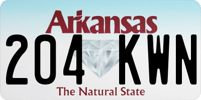 AR license plate 204KWN