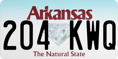 AR license plate 204KWQ