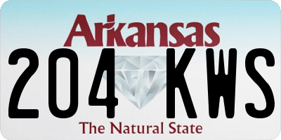 AR license plate 204KWS