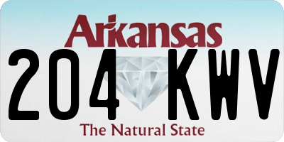 AR license plate 204KWV