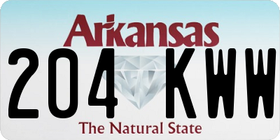 AR license plate 204KWW