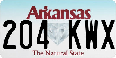 AR license plate 204KWX