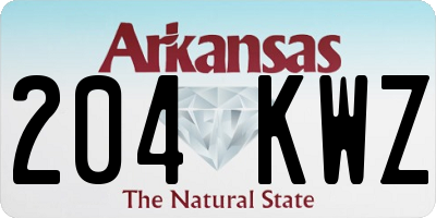 AR license plate 204KWZ