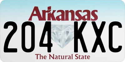 AR license plate 204KXC