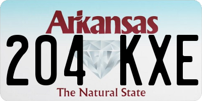 AR license plate 204KXE