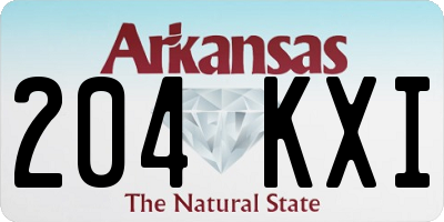 AR license plate 204KXI