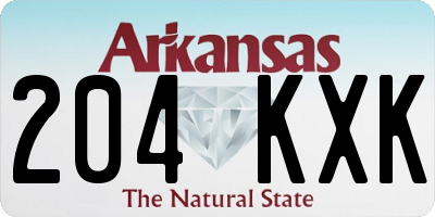 AR license plate 204KXK