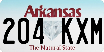 AR license plate 204KXM