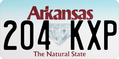 AR license plate 204KXP