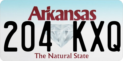 AR license plate 204KXQ