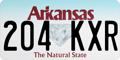 AR license plate 204KXR