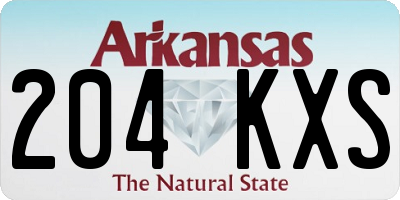 AR license plate 204KXS