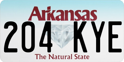 AR license plate 204KYE