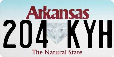 AR license plate 204KYH