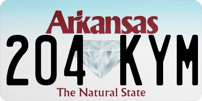 AR license plate 204KYM